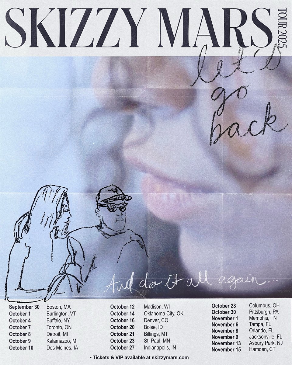 LET'S GO BACK TOUR 2025

excited to go back on tour this fall, playing a special set that spans the years we’ve known each other. excited to play some cities I’ve never played before 💟

Venue Pre Sale:  July 22nd - 10AM
General/ M&amp;G On Sale: July 23rd - 10AM