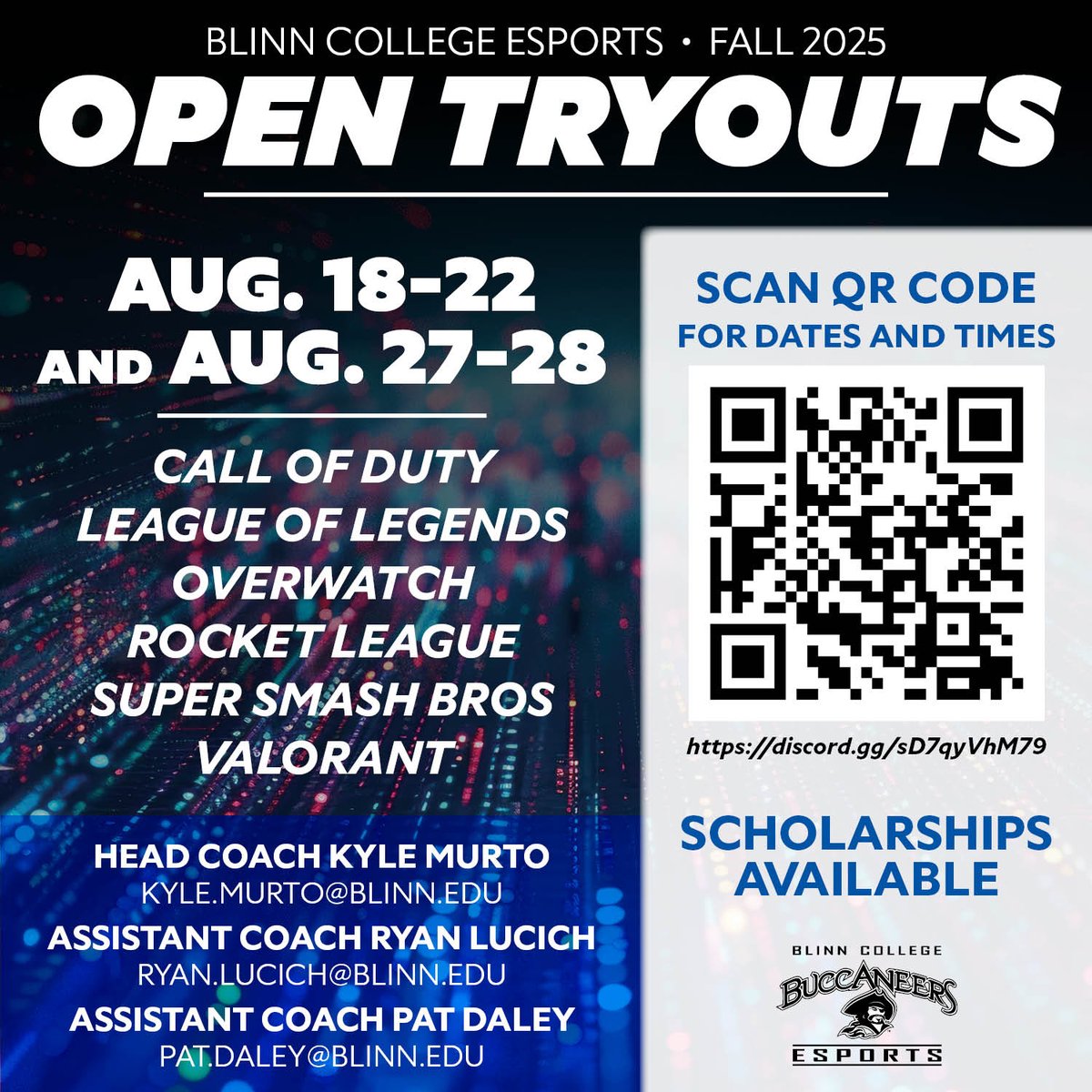 Interested in joining one of our competitive teams? Now is your chance! All skill levels are welcome 🎮

Join our discord for more info: discord.gg/sD7qyVhM79