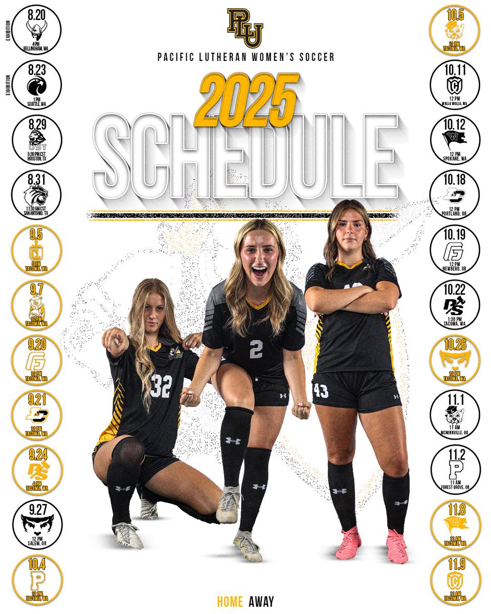 PLU Athletics (@golutes) on Twitter photo Back Again 🏆
<a href="/PLU_WSoc/">PLU Women's Soccer</a> 2025 Schedule! Shooting for nine-straight NWC titles!
#GoLutes #d3soccer Back Again 🏆
<a href="/PLU_WSoc/">PLU Women's Soccer</a> 2025 Schedule! Shooting for nine-straight NWC titles!
#GoLutes #d3soccer