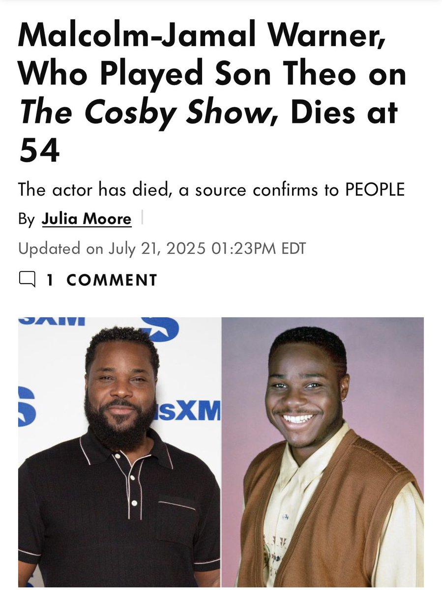 SholaMos1's tweet image. Please God no ….I can’t 💔 He drowned? Rest in peace Malcolm-Jamal Warner🙏🏾
