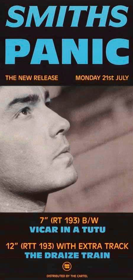 JakeRudh's tweet image. On this day in 1986, The Smiths released the single “Panic”
“Burn down the disco, hang the blessed DJ because the music that they constantly play…it says nothing to me about my life.”