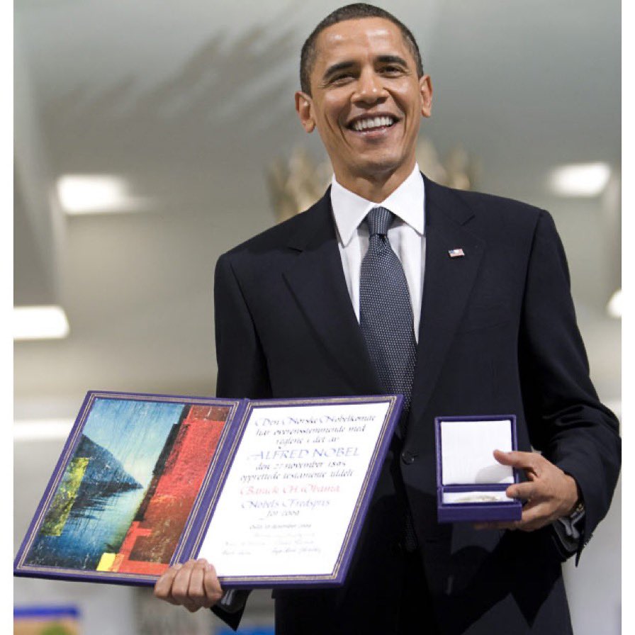 I think that President Obama deserves another Peace Prize  🥇