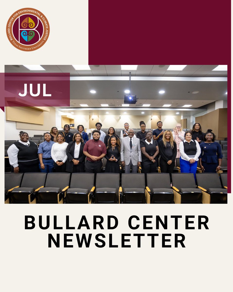 BullardCenter's tweet image. The Bullard Center’s July newsletter is out now! Get the latest updates on our work, community news, and what’s ahead.
Read it here: ow.ly/iTHV50WsPz9
@DrBobBullard @TexasSouthern #HBCUBuzz #EnvironmentalJustice #HBCUEJCC2025 #TSUProud