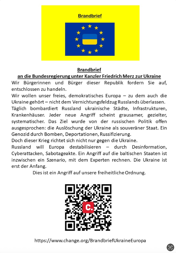 MarcSchneiders's tweet image. Wir müssen mehr werden:
Bitte unterschreibt diesen BRIEF!
