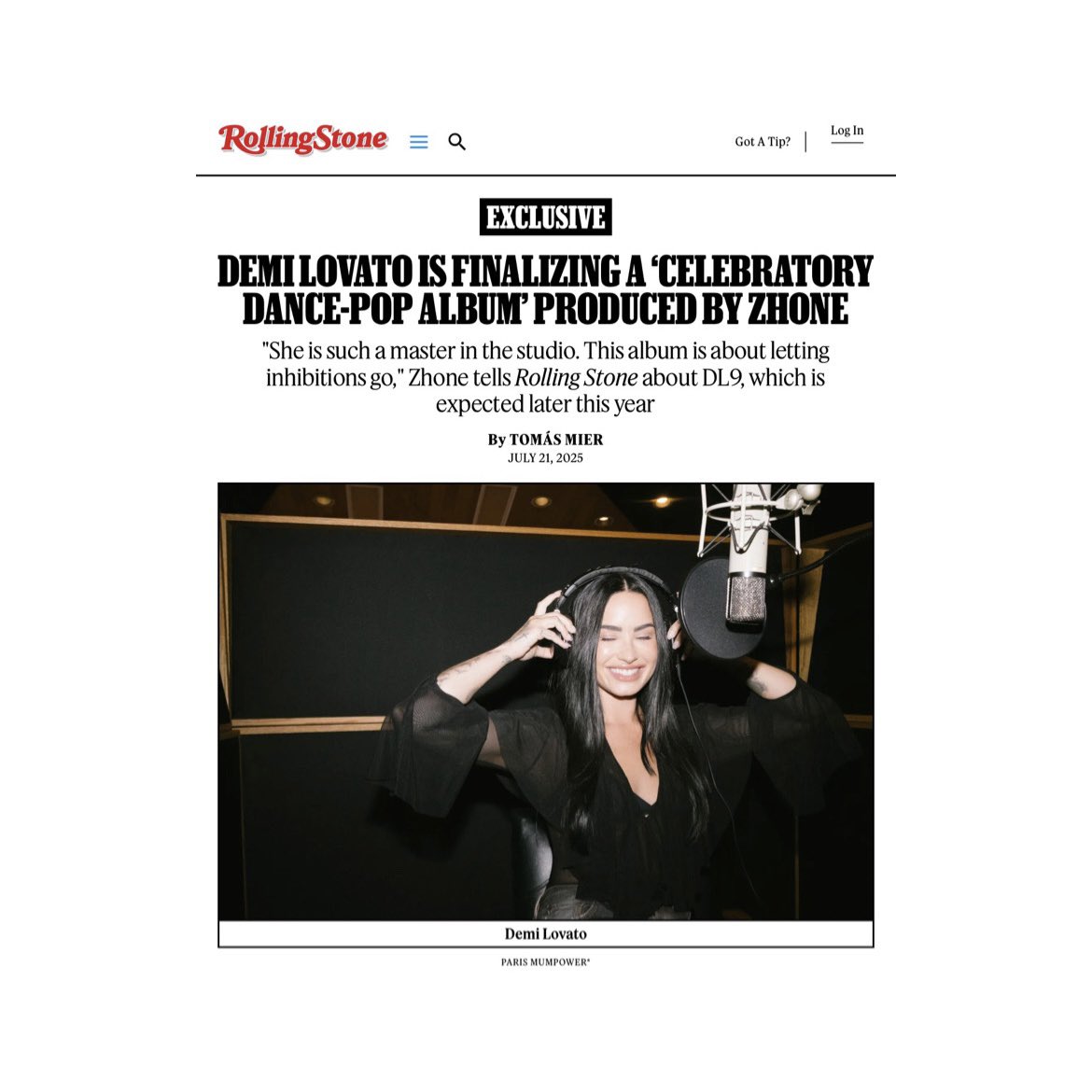 dlcharts's tweet image. Demi Lovato’s upcoming album will follow a pop-dance direction and is expected to be released later this year, according to Rolling Stone.