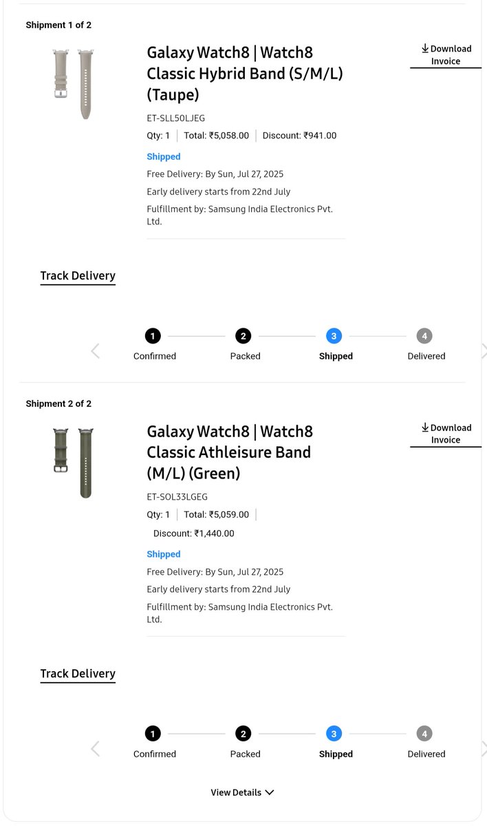 And..... early deliveries start by <a href="/samsung/">Samsung Electronics</a> in India. 🚚📦🎉