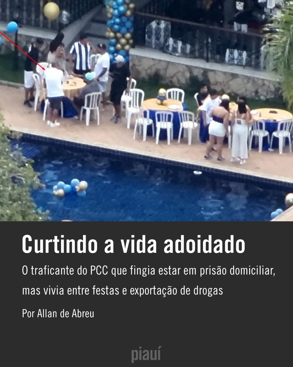 revistapiaui's tweet image. Enquanto fingia estar em prisão domiciliar, China retomou com força suas atividades no narcotráfico internacional e na lavagem do dinheiro das drogas, com direito a festas e passeios pelo país com a família e os amigos. Leia: piaui.co/44z61eE