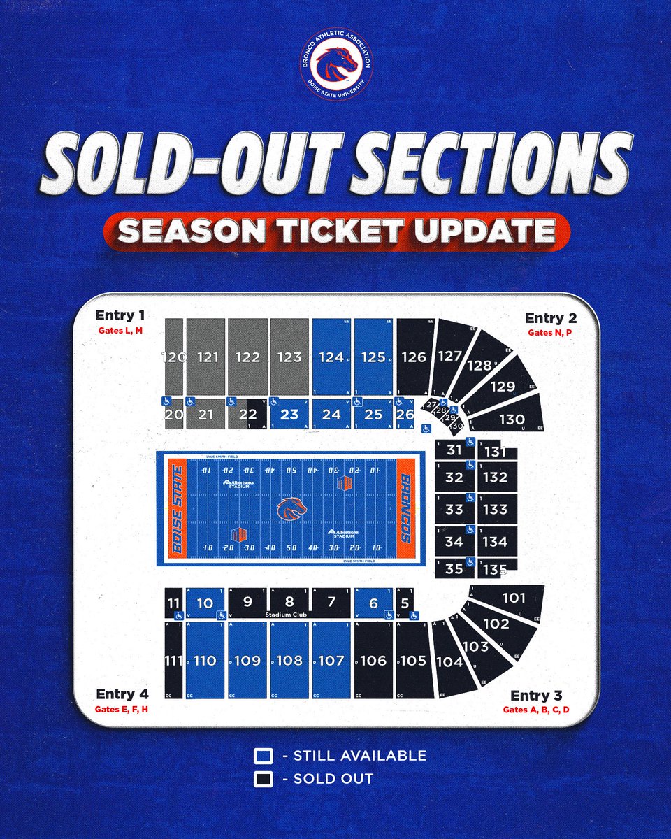 BoiseStateBAA's tweet image. Get early access to single-game tickets by joining the BAA!
Secure your seats even earlier by purchasing season tickets or a mini-plan today.
🔗: bit.ly/BAAJoin
🎟️ : bit.ly/BoiseStateFB
#BleedBlue | #WhatsNext