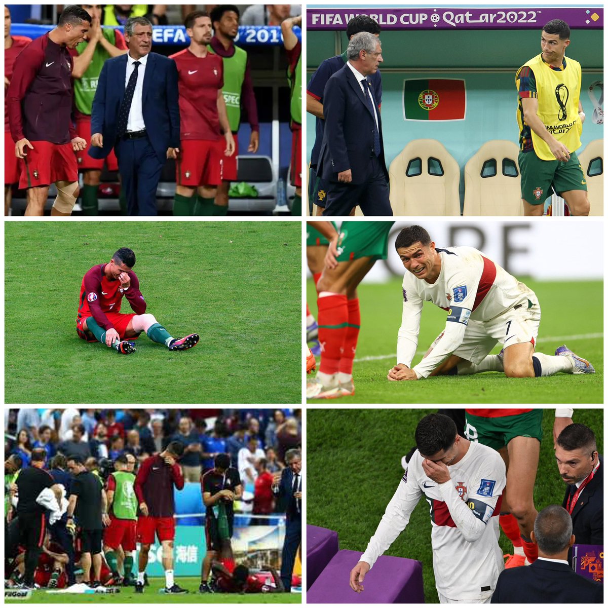 ARGLEGEND1's tweet image. 2016 : كان دكة تحت قيادة سانتوس في بدايته 
2022 : كان دكة تحت قيادة سانتوس في نهايته 

2016 : سقط في النهائي يبكي 
2022 : سقط في نهاية مشواره وهو يبكي 

2016 : وقف يبكي في الوقت الإضافي 
2022 : خرج وهو يبكي من الملعب 

بين البداية والنهاية تتشابه الظروف والخذلان واحد 

خذل زملائه…