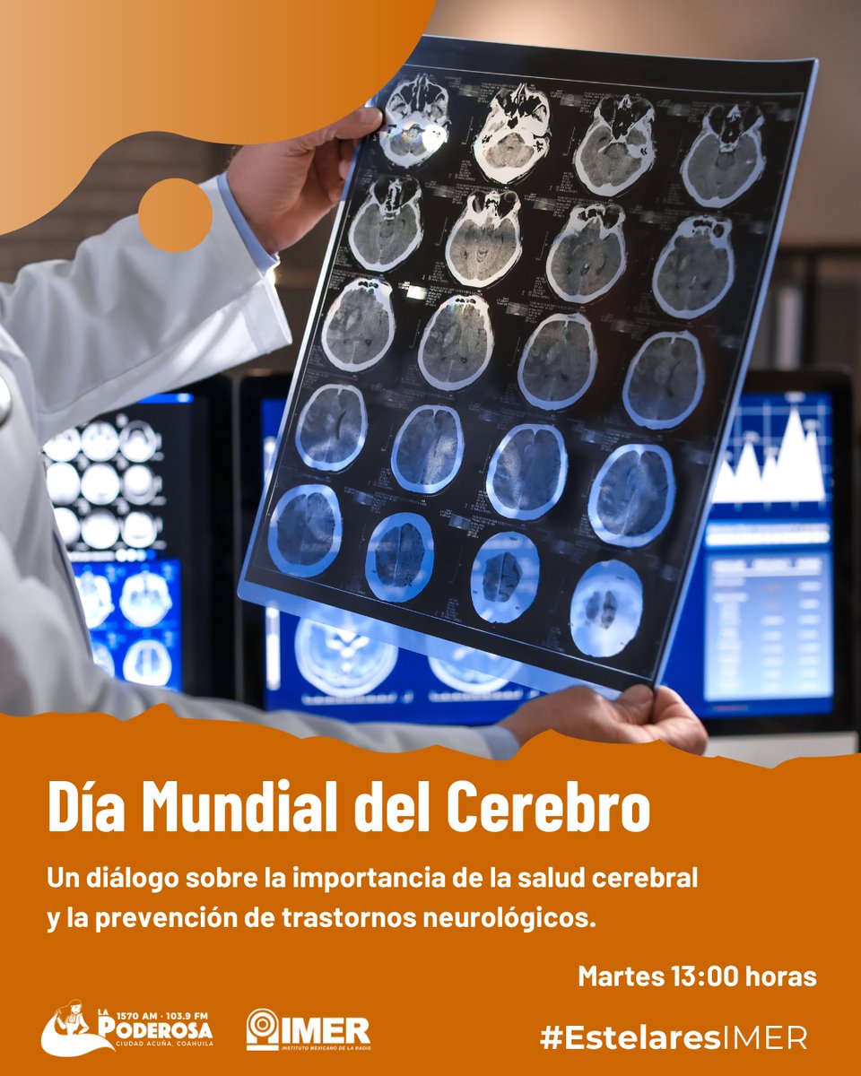 Hoy a las 13:00 horas, en el  marco del Día Mundial del Cerebro, #LaPoderosa IMER  presenta un programa especial para entenderlo desde la ciencia y la emoción.
📅 🎧  Escucha este programa en el 103.9 FM en Ciudad Acuña, #Coahuila s2.mexside.net/cp/widgets/pla…