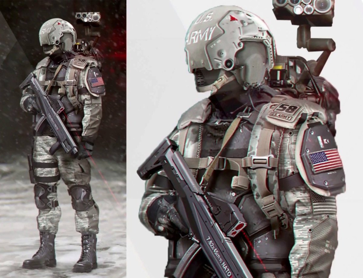 Nobbie_OCs's tweet image. Detroit: Become Human US Army Soldier concept by Pierre Bertin