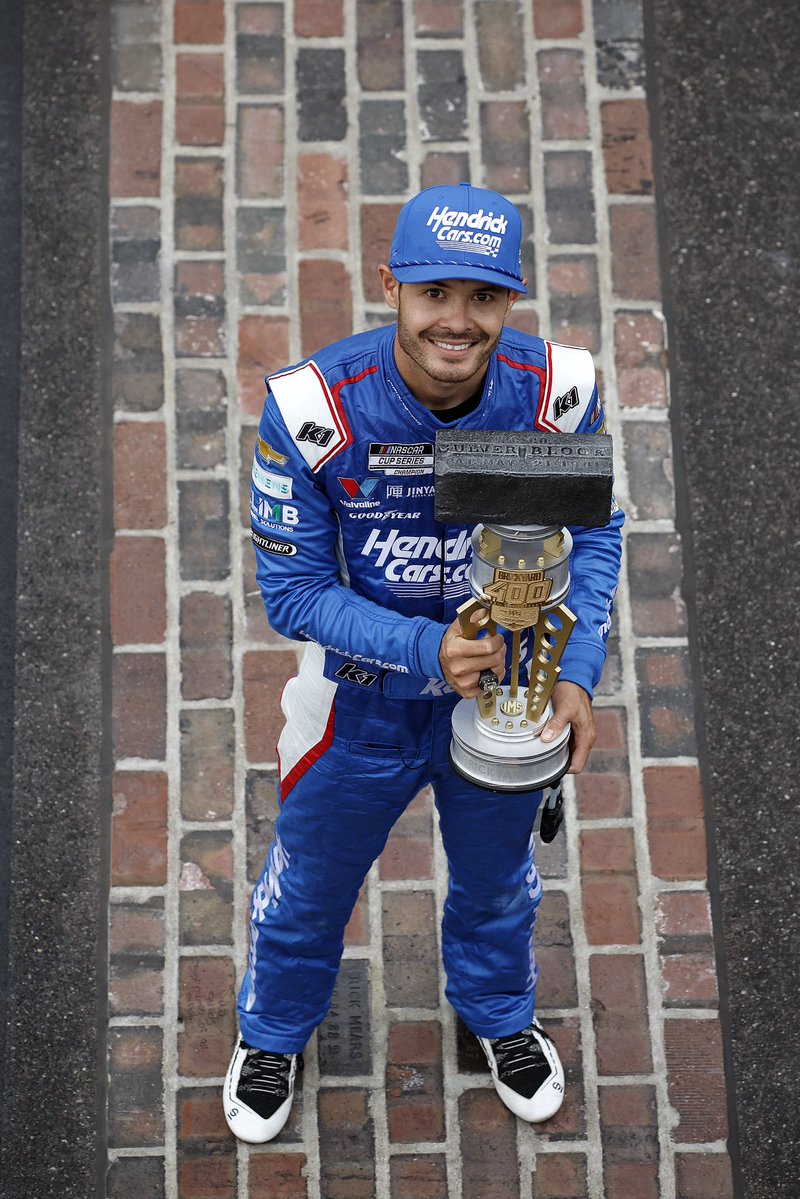 NASCARClassics's tweet image. On this date in 2024:
@KyleLarsonRacin won the #Brickyard400 at @IMS.