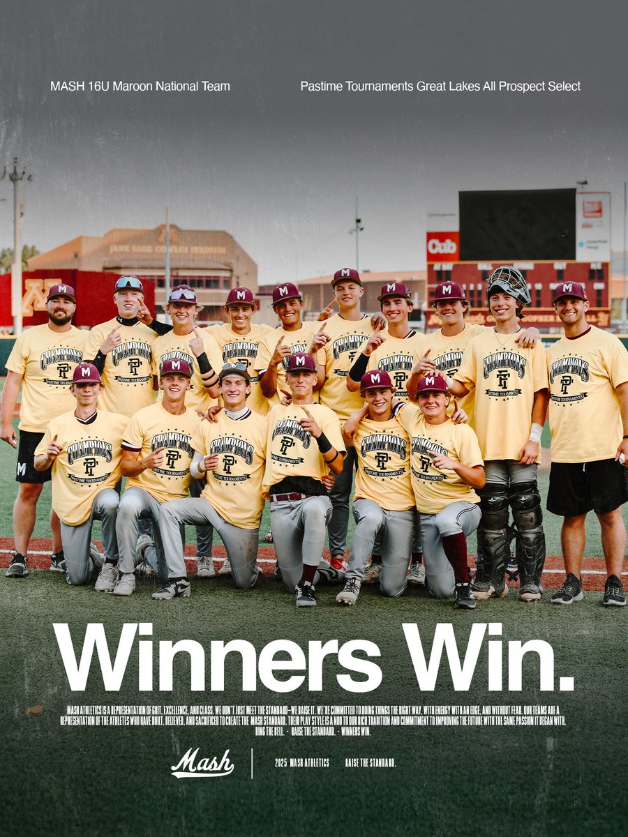 MASH Baseball (@mash__baseball) on Twitter photo Winners win. ๐
2027 Maroon National went on a 6 game win streak to take the <a href="/PastimeBaseball/">Pastime Tournaments</a> Great Lakes All Prospects Selects Championship! Boys tallied 52 runs and were straight MASHING. ๐๐ Winners win. ๐
2027 Maroon National went on a 6 game win streak to take the <a href="/PastimeBaseball/">Pastime Tournaments</a> Great Lakes All Prospects Selects Championship! Boys tallied 52 runs and were straight MASHING. ๐๐