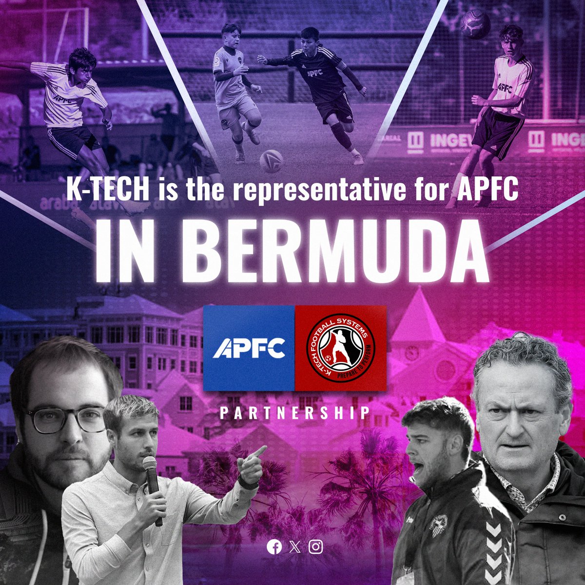 ApfcSoccer's tweet image. We are very happy to announce a new partnership with K-Tech as our official representative in Bermuda!
We’re joining forces to develop coach and player training in Bermuda under the APFC methodology.
Let's take the game to the next level!
