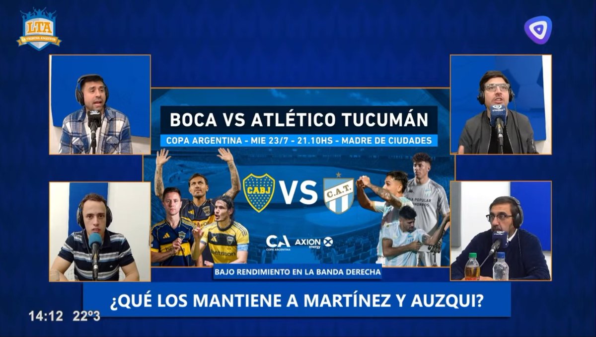 #AtléticoTucumán | LA BANDA DERECHA

🔥Se armó el debate en #LTA sobre el rendimiento futbolístico de Atlético. Puntualmente analizamos el sector derecho, uno de los puntos flojos en estos dos primeros partidos. ¿Repetirá Pusineri ante Boca?