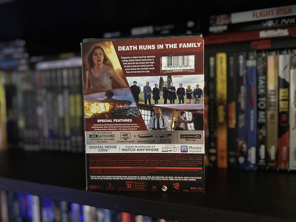 BigGoldBelt's tweet image. THE SIXTH INSTALLMENT IN THE “FINAL DESTINATION” FILM SERIES
AVAILABLE TODAY
DIGITAL, 4K UHD, BLU-RAY™ AND DVD!
@WBHomeEnt @FDMovie
#FINALDESTINATIONBLOODLINES