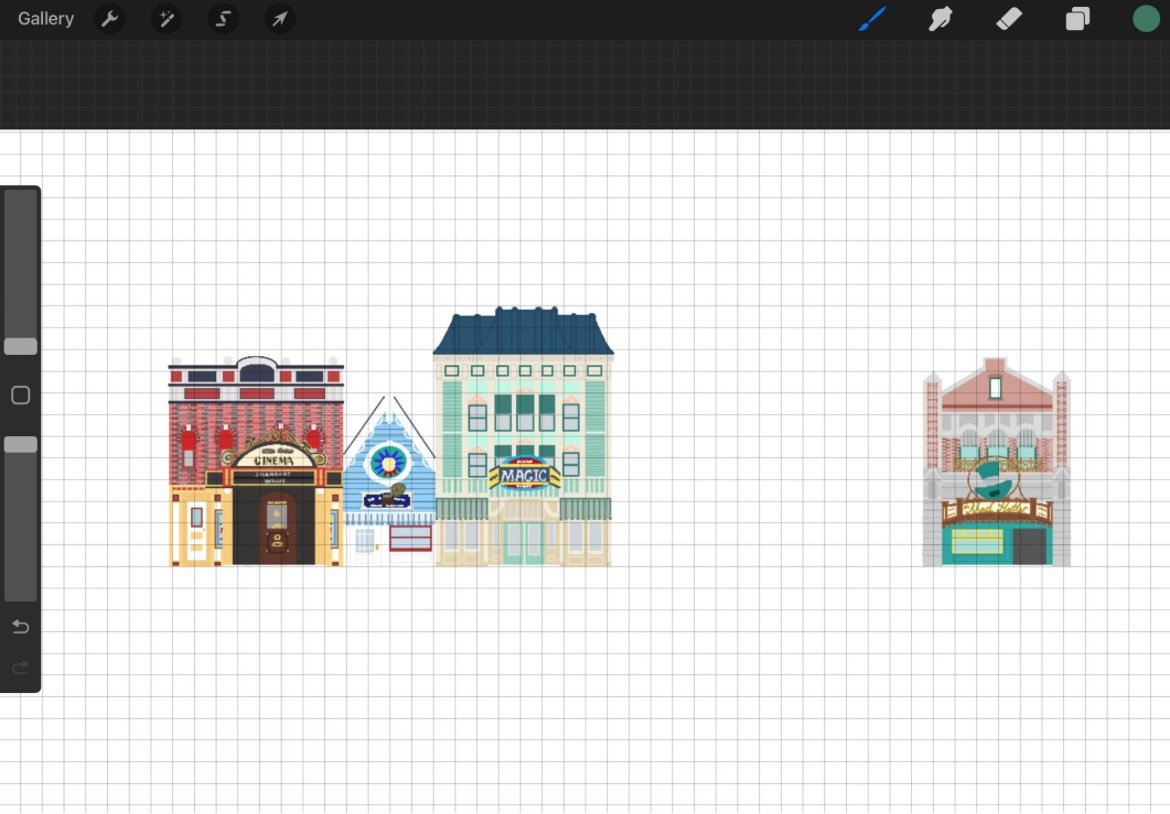 jdimaria124's tweet image. Progress report! Main Street Cinema, 20th Century Music Company and the Magic Shop are complete. I’m currently working on Mad Hatter. My moments of zen are laying out all the brick patterns 😂🧘♀️