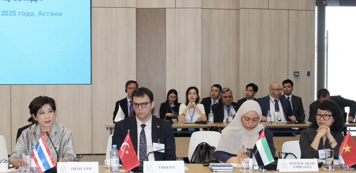 CicaSecretariat's tweet photo. Read the full summary of #CICA_SOC &amp; #CICA_SWG meetings held in #Astana under the guidance of #AzChairmanship, as Member States engaged in substantive deliberations on a broad range of pressing agenda items

🔗 For more details: https://t.co/Fuf9vOkW8F https://t.co/6bP8lRBIsc