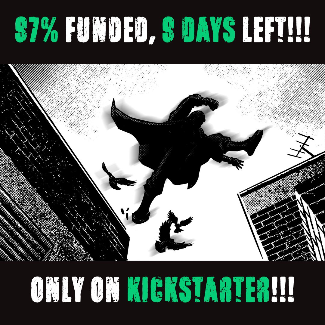 ComicsIronclad's tweet image. 97% with 9 DAYS left!!! Don’t sleep on this one, it’s going to be big! Let’s get to 80 backers by the end of it!!!
kickstarter.com/projects/ironc…
#ironcladcomics #ironclad #indiecomics #graphicnovel #comics #comicbooks #kickstartercomics