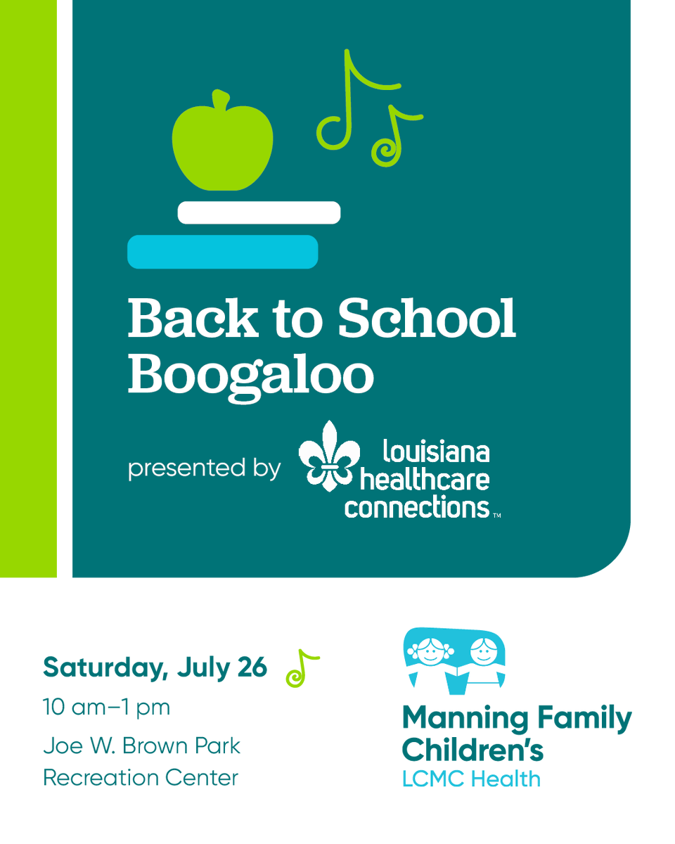 RT# Need your support here. If not, just bring the kids out to the 3rd Annual Back to school Boogaloo. Let's help New Orleans kids get ready for school. Free school supplies, sports physicals, hair cuts, vaccinations, and more! Learn more at manningchildrens.org/backtoschool