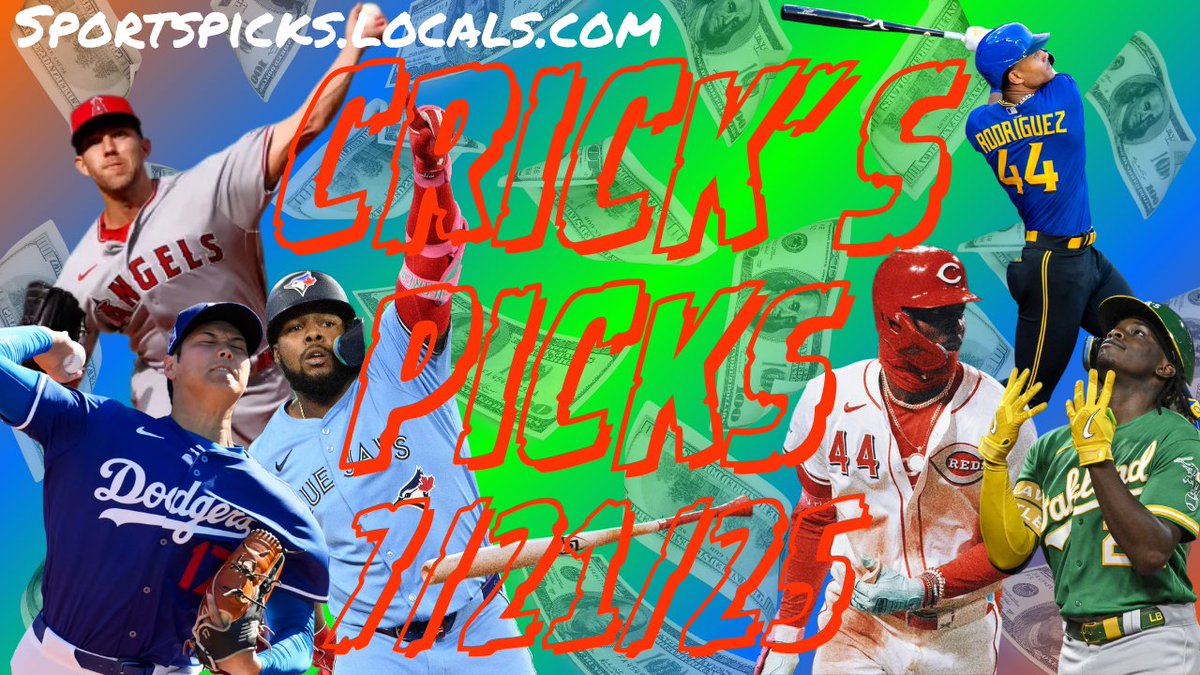 Crickett1414's tweet image. Crick's Picks: MLB - 7/21/25
Happy Monday My Friends!! I apologize for having to miss you Folks yesterday. I had several different things going on & simply didn't have time to get em out, but WE'RE BACK TODAY BABY!! Our last installment of "Crick's Picks", on Saturday, netted us…