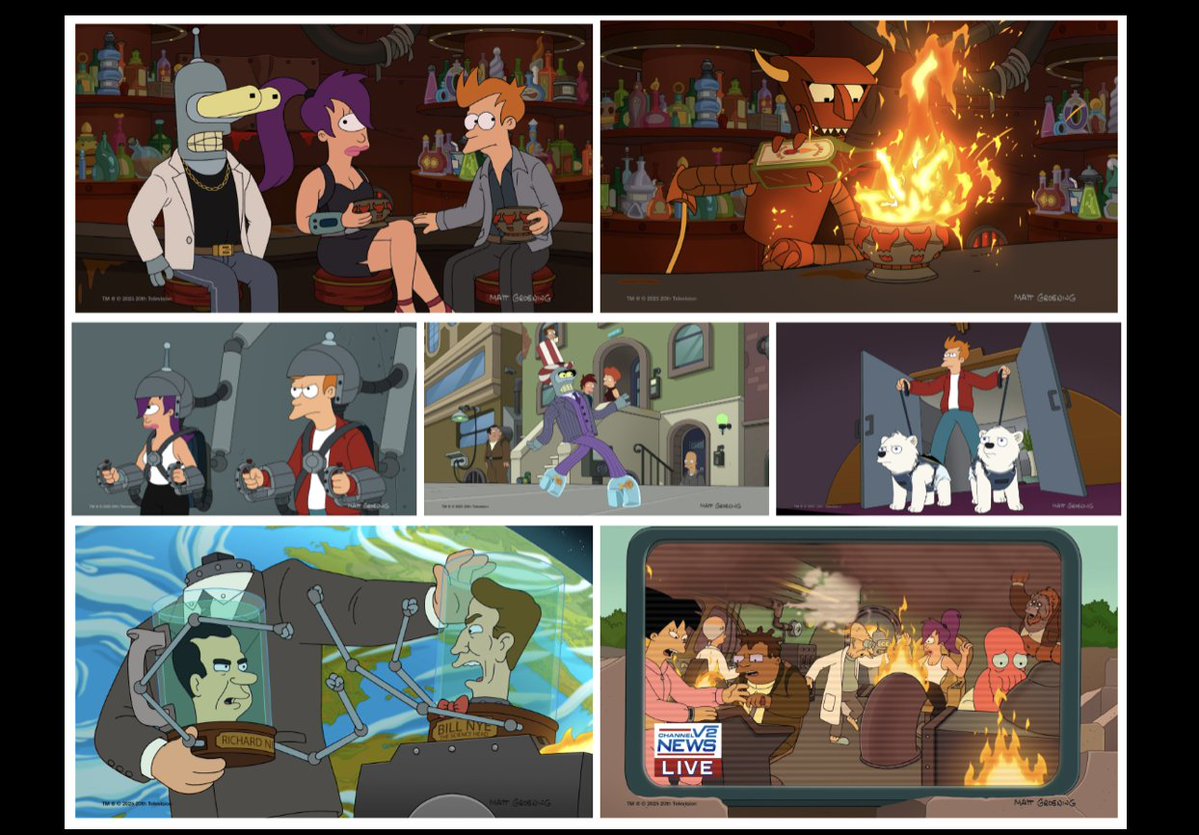 TVTango's tweet image. 📣@hulu Premieres Season 13 FURTURAMA #Futurama Starring @TheBillyWest @KateySagal @TheJohnDiMaggio @phillamarr #LaurenTom @MAURICELAMARCHE @TressMacNeille #DavidHerman on Sept. 15 at 5pmPT/8pmET- ALL 10 Episodes (Also on FXX) First Look Images⬇ bit.ly/i0wvfJ