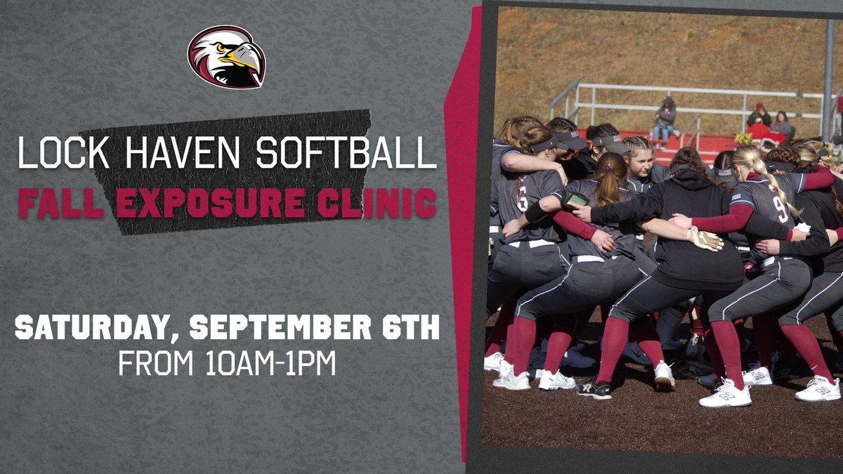 Fall clinic date! 📆 

Saturday, September 6th at Lawrence Field on the campus of Lock Haven!

For more information and registration details visit the link below:

lhusoftball.totalcamps.com/shop/EVENT