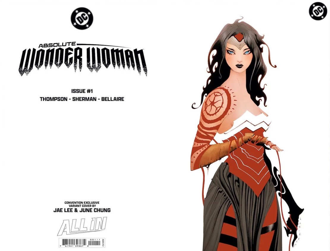 AWWHypeGuy's tweet image. SDCC EXCLUSIVE foil variant by Jae Lee & June Chung
Absolute Wonder Woman #1