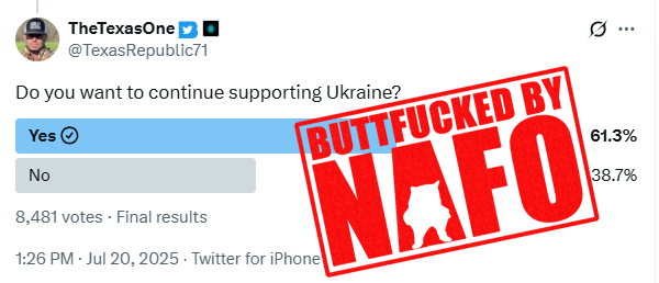 DavideSimonett2's tweet image. The TexasTwat thought that by blocking anyone who commented on his dumb fuck poll, if their views differed from his own, he would get the result he wanted. Unsurprisingly, the idiot MAGA snowflake was wrong! #NAFOworks