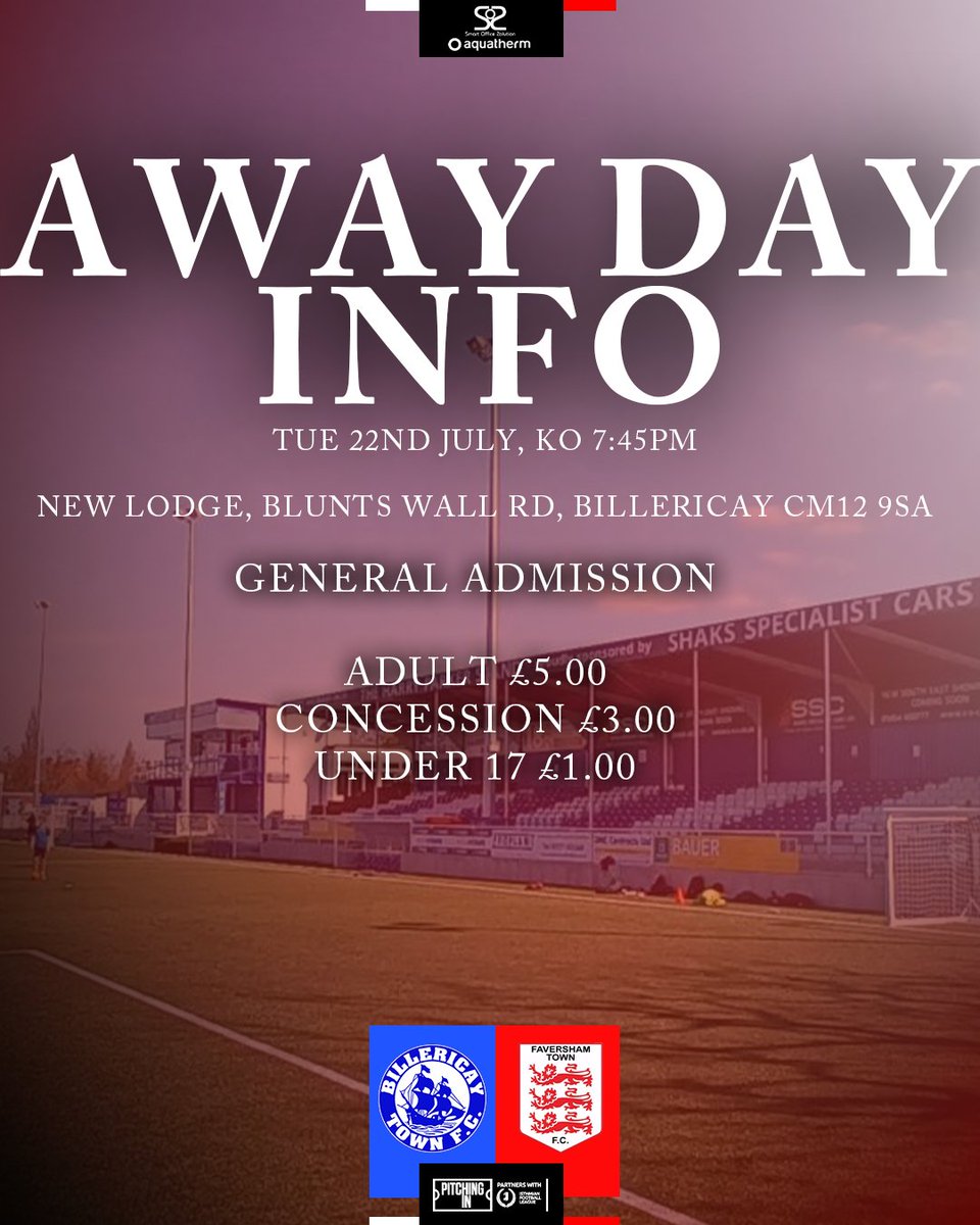 FavershamTownFC's tweet image. Travelling Tomorrow?
Here is all the info you need for our trip to Billericay Town FC.
You can buy tickets online if you wish to here..
shorturl.at/JglJH
#UpTheLilywhites