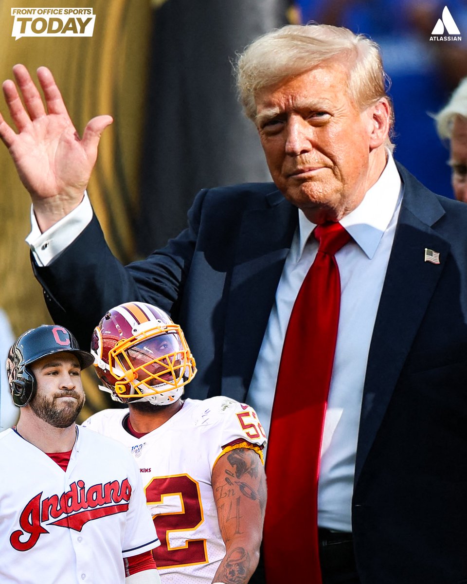 FOS_Today's tweet image. President Trump is calling on the Commanders and Guardians to change their names back to the Redskins and Indians.
@AEricFisher joins us this afternoon with the details » gofos.co/fos_today
Presented by @Atlassian