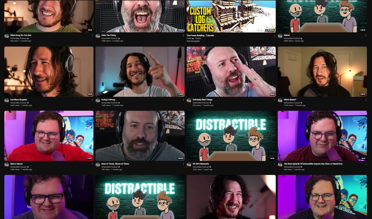 YOUTUBE WONT STOP RECOMMENDING ME DISTRACTABLE (gonna watch these later) <a href="/markiplier/">Mark</a>
