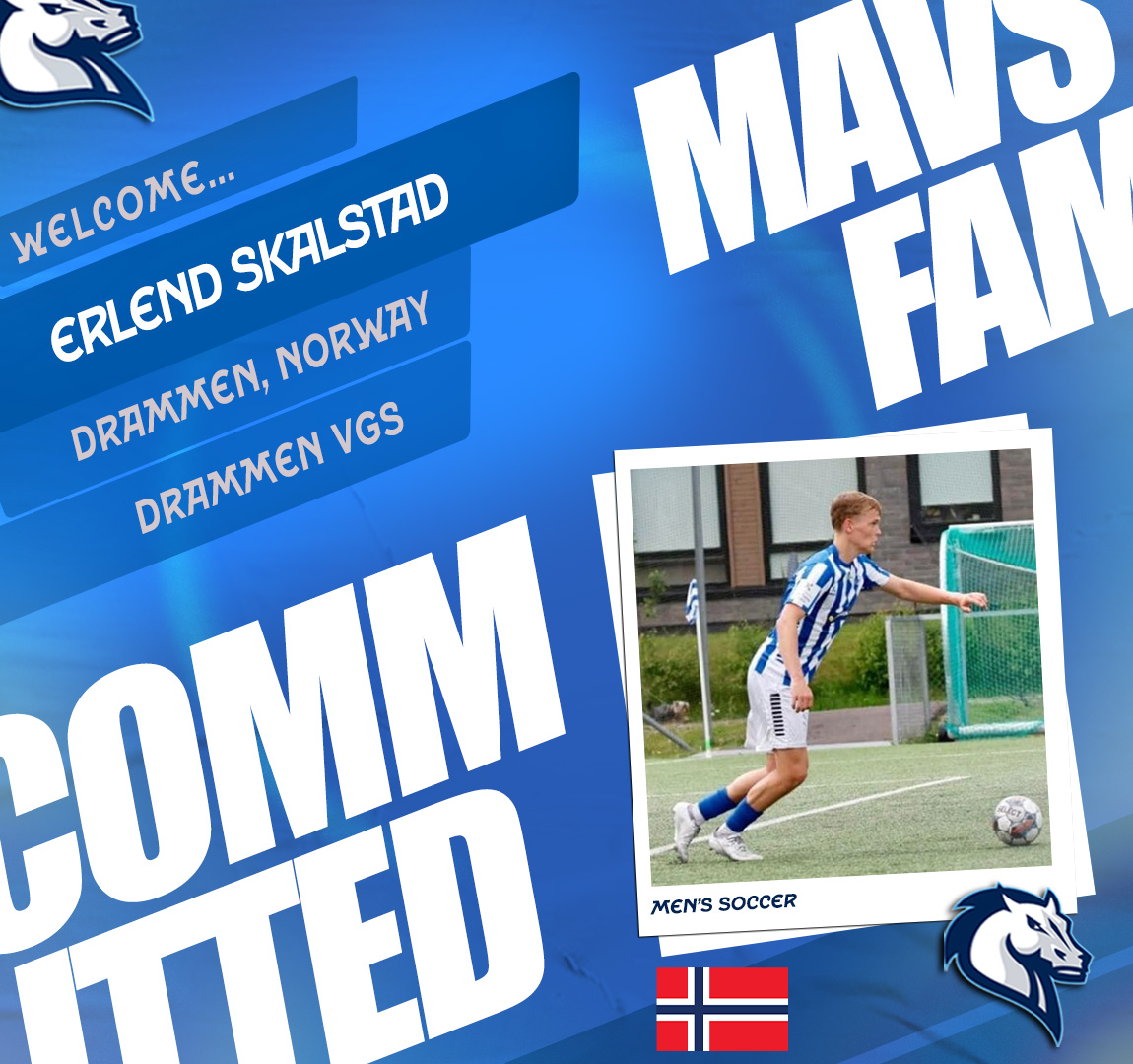 MercyMavericks's tweet image. Today we welcome Erlend Skalstad who joins men's soccer in the fall from Norway!