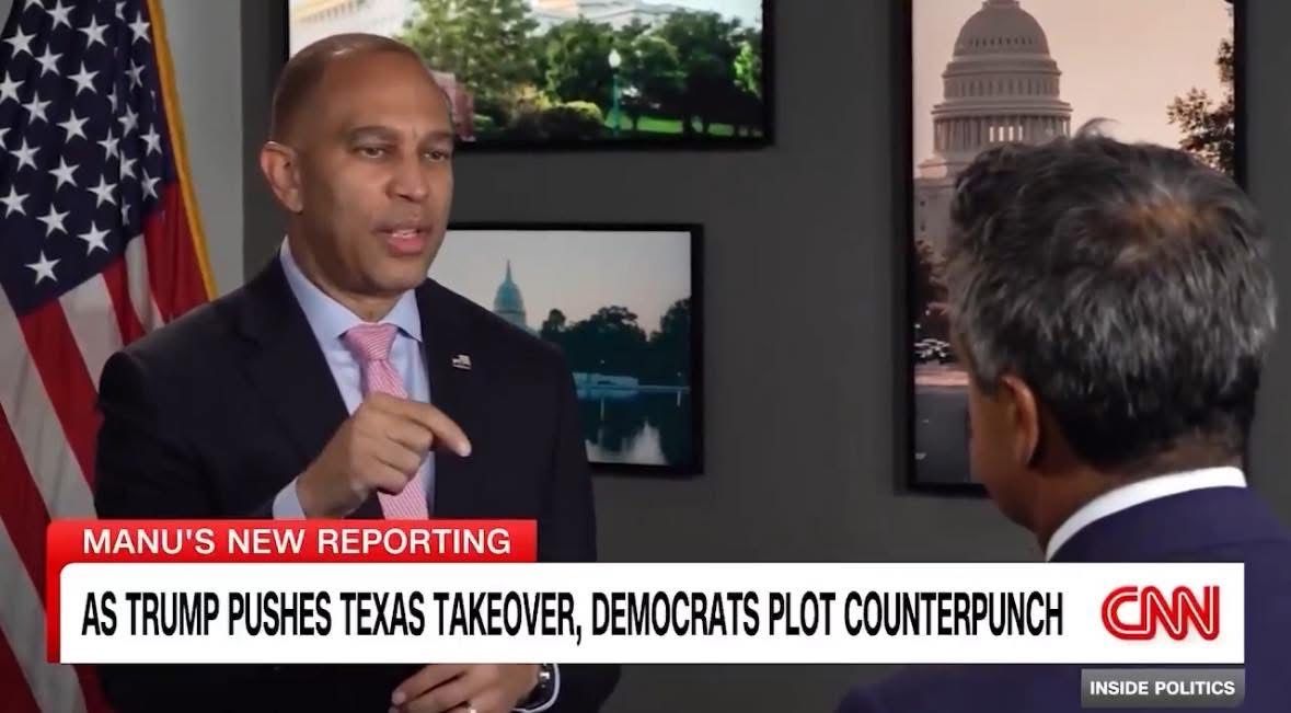 BarronTNews_'s tweet image. Hakeem Jeffries says Republican redistricting is "a scheme to rig elections” while Democrat redistricting is to "maximize fairness." 🤦♂️