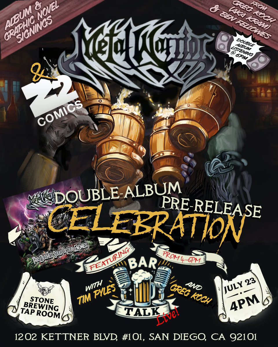 ben_fellow95428's tweet image. GM!!! Flippin heckers we have a busy week @MetalWarriorOFL … video, album, signings, all that metal to listen to, all that beer to quaff !!!
🤘😆🤘