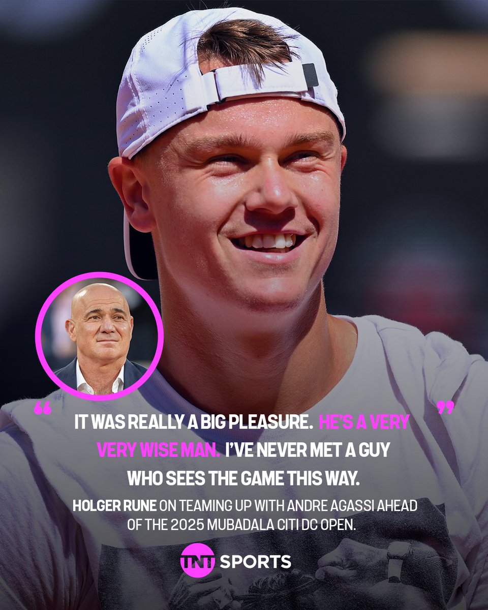 tntsports's tweet image. Holger Rune was full of praise for eight-time Grand Slam champion Andre Agassi, as the two joined up in Washington as part of a temporary coaching partnership 🎾