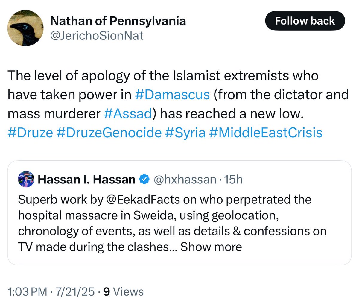 hxhassan's tweet image. Apology, as defined, is literally the exposing of lies through OSINT 🤦♂️