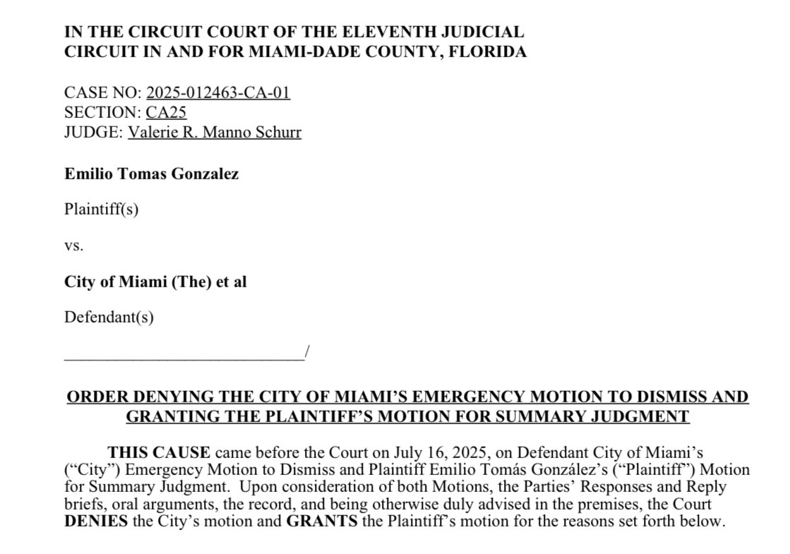AGJamesUthmeier's tweet image. Thrilled that the Court agreed with our legal opinion on the City of Miami’s unconstitutional attempt at moving back an election without voter approval.