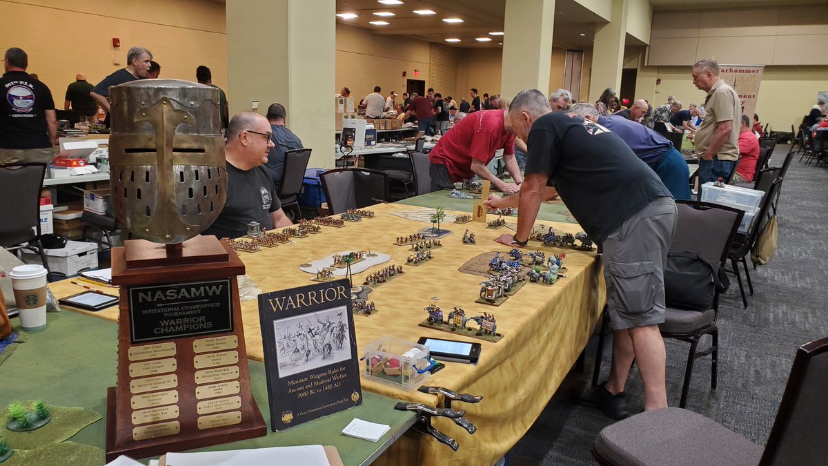 HMGS_Inc's tweet image. The battlefield shook at the Warrior National Championship during #historicon2025 . Steel clashed, legends rose, and only one commander stood victorious. Glory was claimed, but the echoes of war still linger… #MiniatureWargaming #WarriorChampionship