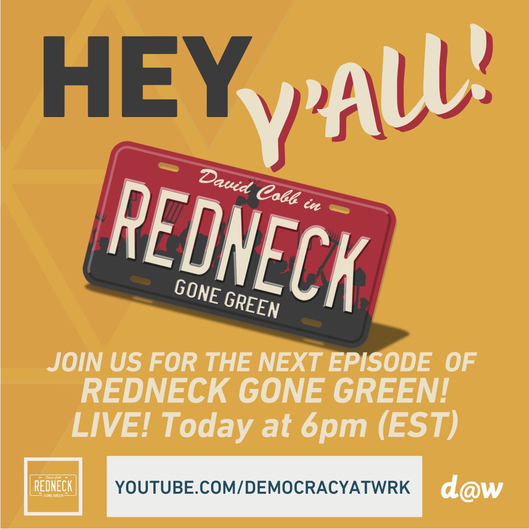 Democracy At Work (@democracyatwrk) on Twitter photo Later today there will be an all-new episode of <a href="/RedneckGneGreen/">Redneck Gone Green</a> with <a href="/kamaufranklin/">Kamau Franklin</a> of <a href="/CommunityMvt/">Community Movement Builders</a> LIVE on our <a href="/democracyatwrk/">Democracy At Work</a> @youtube channel here: youtube.com/@democracyatwr… Later today there will be an all-new episode of <a href="/RedneckGneGreen/">Redneck Gone Green</a> with <a href="/kamaufranklin/">Kamau Franklin</a> of <a href="/CommunityMvt/">Community Movement Builders</a> LIVE on our <a href="/democracyatwrk/">Democracy At Work</a> @youtube channel here: youtube.com/@democracyatwr…