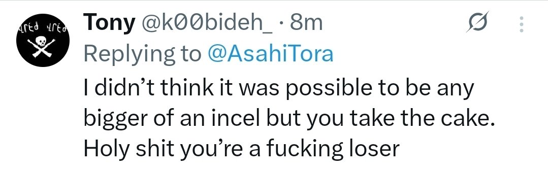 AsahiTora's tweet image. Another sissy pussy dumbfuck has written a comment under my post and blocked me before I even had a chance to reply.
"Hit, get scared, and run" clown tactics