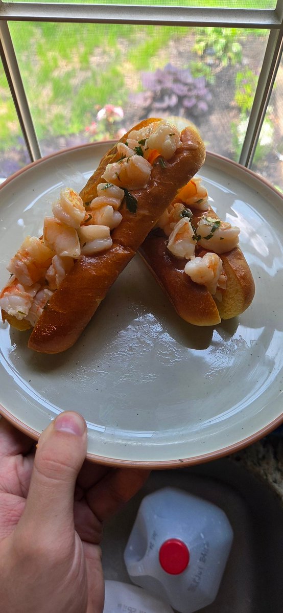 Shrimp rolls for lunch