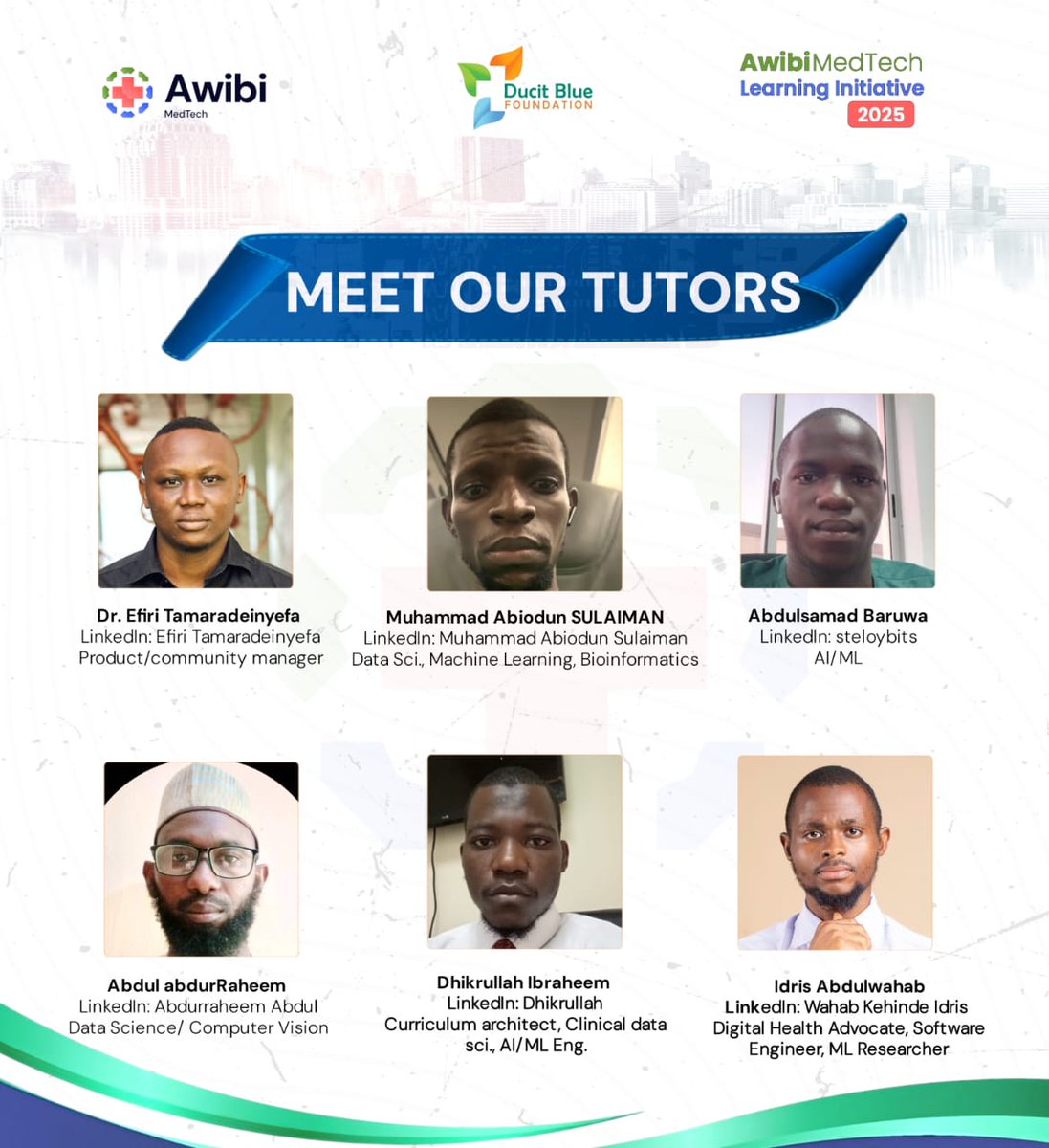 🚀 Real People. Expert Educators. Tangible Impact.
We’re thrilled to spotlight some of the incredible Educators and Mentors selected for our 2025 Learning Initiative!

These seasoned Facilitators will engage directly with emerging health leaders across Africa and beyond.
