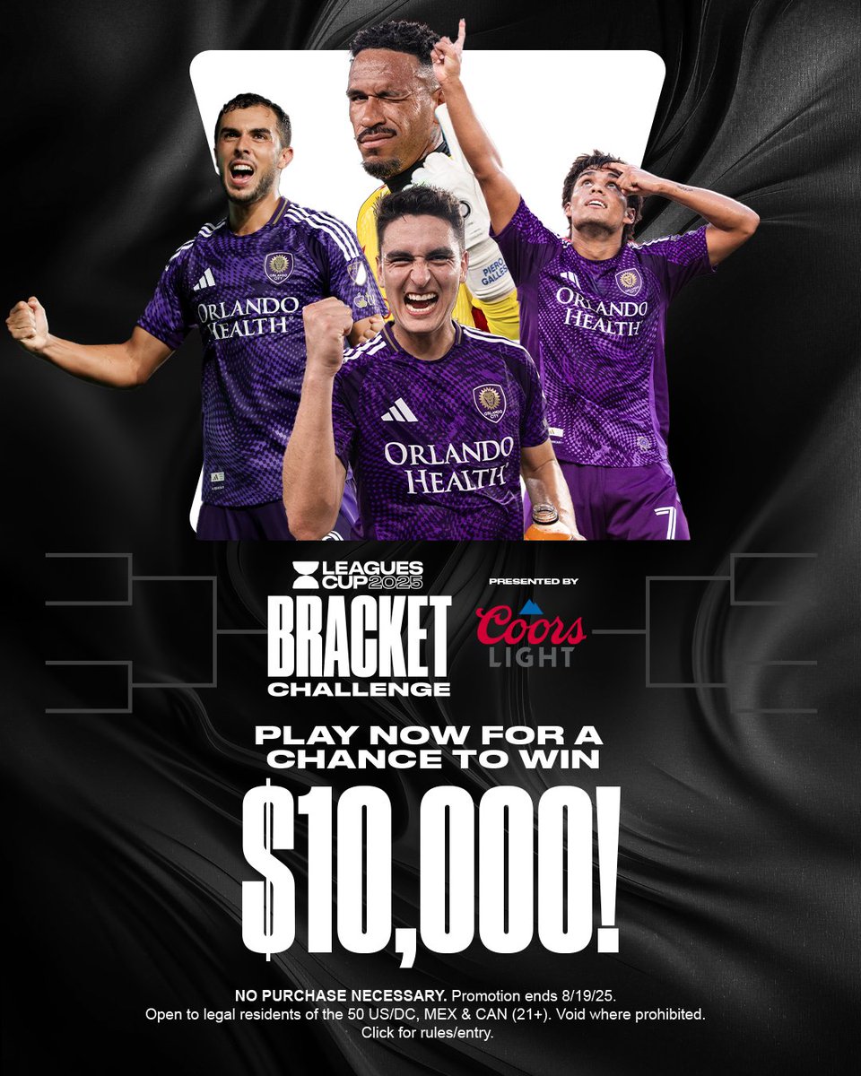 OrlandoCitySC's tweet image. The @LeaguesCup bracket challenge is 🔙
🔗 orlsoccer.co/leaguescupbrac…