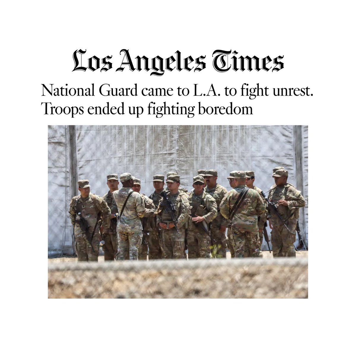 CAgovernor's tweet image. For nearly 2 months, @realDonaldTrump has hijacked California’s National Guard, ripping them away from wildfire response, public safety & combatting drug smuggling to stage political theater in LA.
He’s ignored local leaders & endangered lives.
This power grab needs to end now.