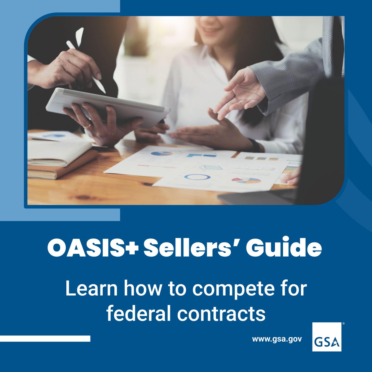 Explore federal contracting opportunities with the OASIS+ Sellers' Guide! Learn how your business can compete &amp; succeed. Get guidance on managing contracts &amp; joining the program. gsa.gov/buy-through-us… <a href="/USGSA/">GSA</a> #OASISPlus