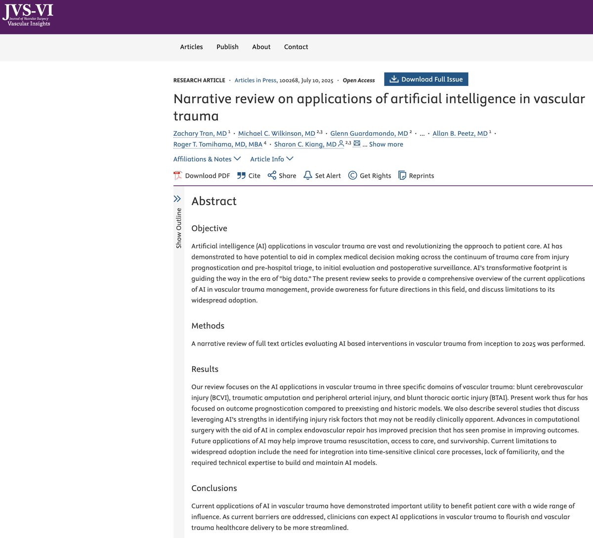 Sharon C. Kiang, M.D., FACS, FSVS, RPVI (@sharon_kiang_md) on Twitter photo JVS-VI AI: Got Vasc Trauma-Drama?!? AI can help. Check out this paper from <a href="/VUMChealth/">Vanderbilt Health</a>. Follow me for more. <a href="/RLDalmanMD/">Ron Dalman</a> <a href="/AnahitaDua/">Anahita Dua MD MS MBA FACS</a> <a href="/Roger_Tomihama/">Roger Tomihama, M.D.</a> <a href="/DrChevalier3/">Michael Wilkinson</a> <a href="/CaitlinWHicks/">Caitlin Hicks MD, MS</a> <a href="/DrLeeMM/">Mary Lee, DO</a> <a href="/DrAalami/">Oliver Aalami</a> <a href="/FLareyre/">Fabien Lareyre</a> <a href="/adardik/">Alan Dardik MD PhD</a> #Vandy #Commodores #V JVS-VI AI: Got Vasc Trauma-Drama?!? AI can help. Check out this paper from <a href="/VUMChealth/">Vanderbilt Health</a>. Follow me for more. <a href="/RLDalmanMD/">Ron Dalman</a> <a href="/AnahitaDua/">Anahita Dua MD MS MBA FACS</a> <a href="/Roger_Tomihama/">Roger Tomihama, M.D.</a> <a href="/DrChevalier3/">Michael Wilkinson</a> <a href="/CaitlinWHicks/">Caitlin Hicks MD, MS</a> <a href="/DrLeeMM/">Mary Lee, DO</a> <a href="/DrAalami/">Oliver Aalami</a> <a href="/FLareyre/">Fabien Lareyre</a> <a href="/adardik/">Alan Dardik MD PhD</a> #Vandy #Commodores #V
