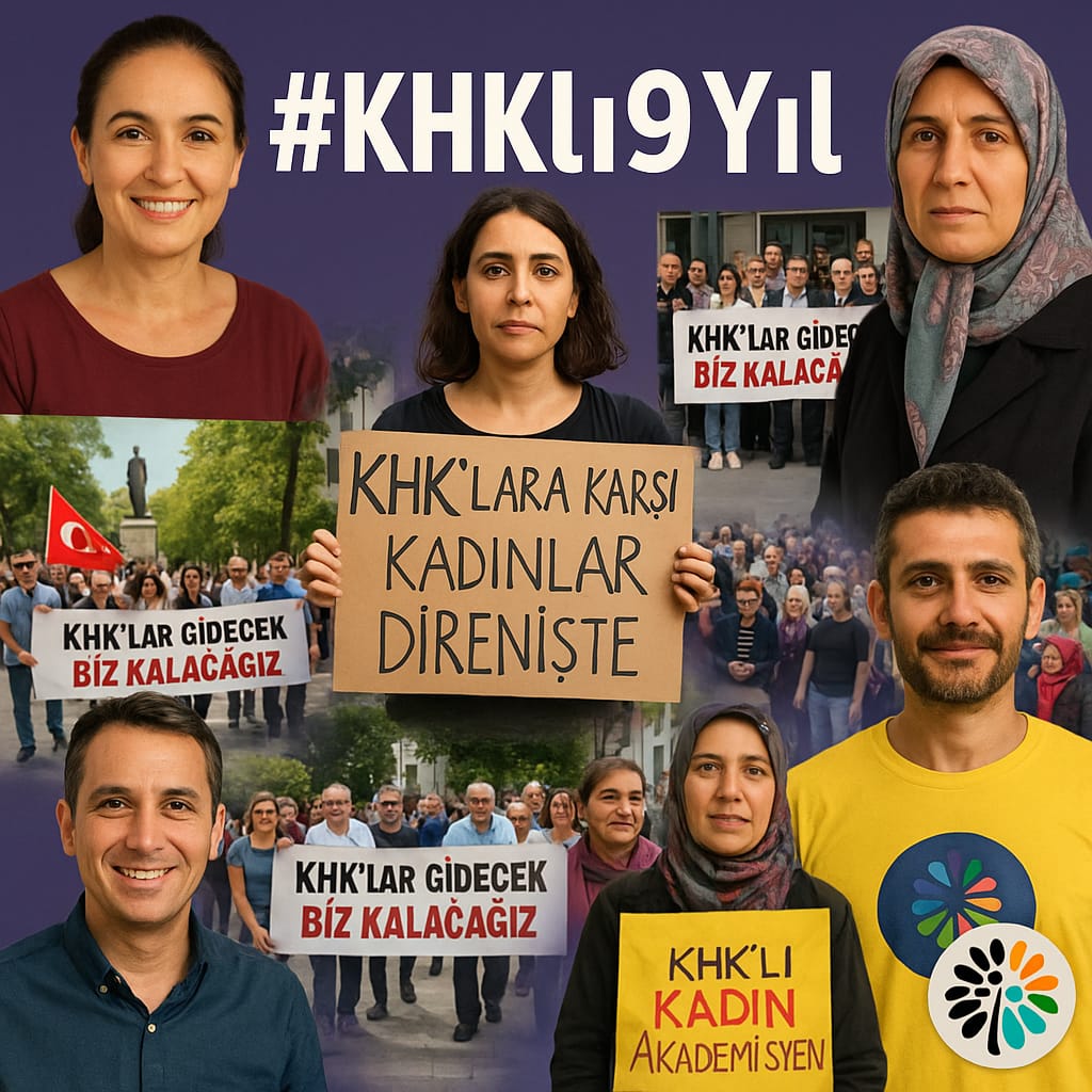 #KHKlı9Yıl ,ömürden giden 9 yıl !

Taş olsa çatlardı bu zulüm!

#KHK’lılık bir etikete, bir dışlanma biçimine dönüştü.

Ne Meclis, ne iktidar, ne de sivil toplum çözüm için yeterince adım attı.

Adaletin tesisi için gecikmeden harekete geçilmeli.

Bu ülke hukukla iyileşecek.