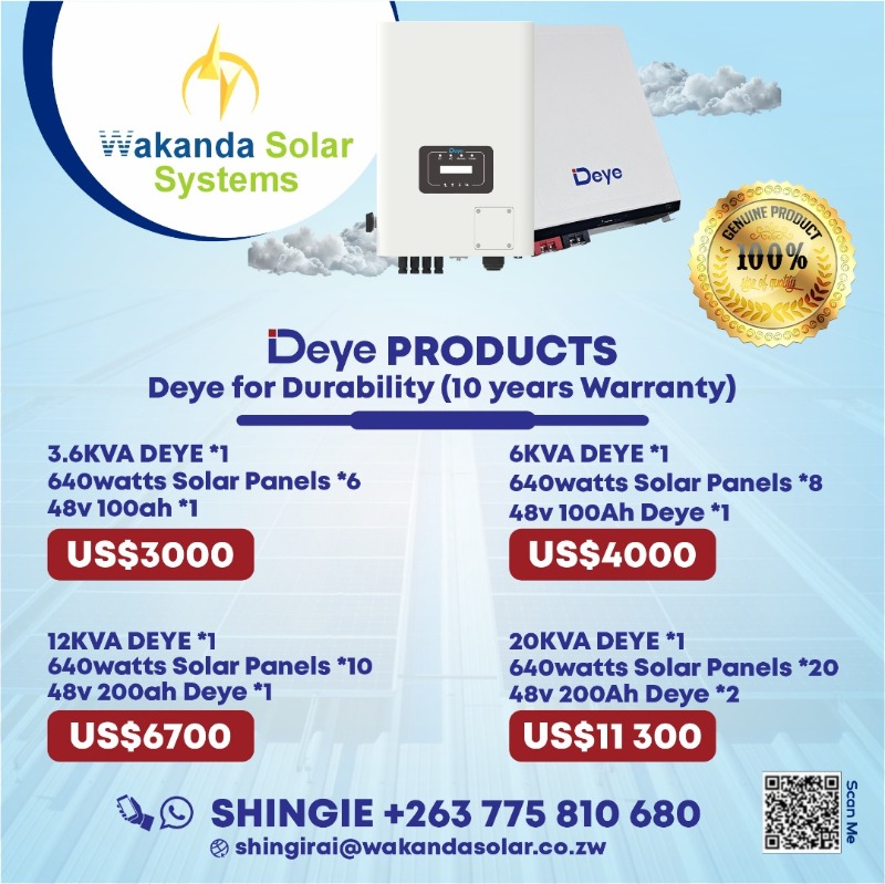 wakandasolar_'s tweet photo. We have various solutions for domestic and commercial power outages. We are reachable on whatsapp or calls on +263775810680

We will be grateful if you retweet for us, our customers might be on your TL https://t.co/T1MPvhNk92