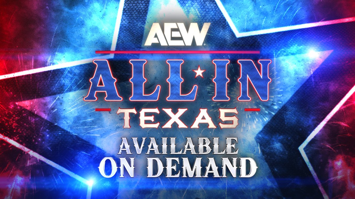 AEW's tweet image. Did you miss #AEWAllInTexas? Do yourself a favor and order it right now!
allelitewrestling.com/aewonppv